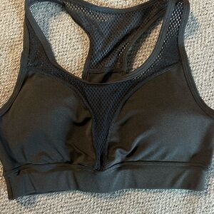 POP Fit Black Mesh Sports Bra